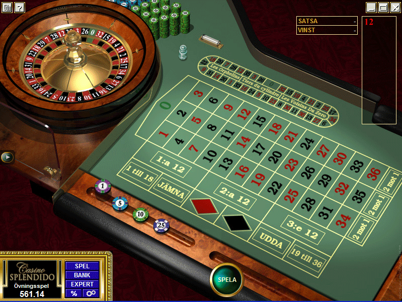 Europeisk roulette videopoker spelautomaterna